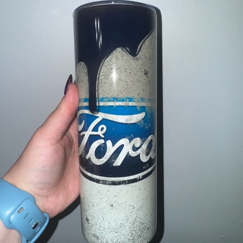 Ford Blue and Gray Custom 20oz Tumbler